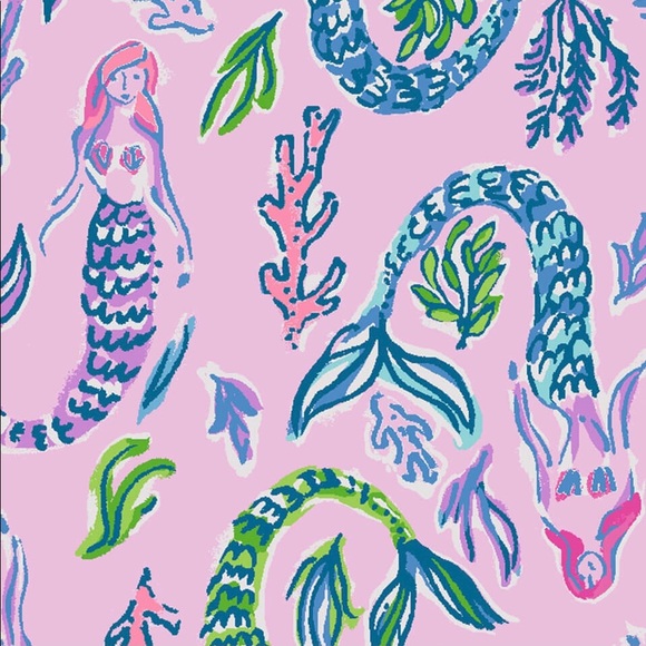 LILLY PULITZER Face Mask Girls Night Out Mermaids - Picture 2 of 4